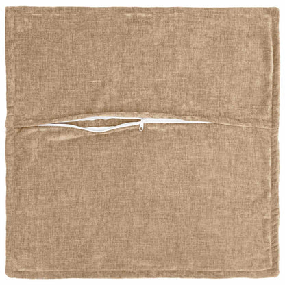 Kussensloop 6 st HOUTEN Taupe 80 x 80 cm Chenille Stof