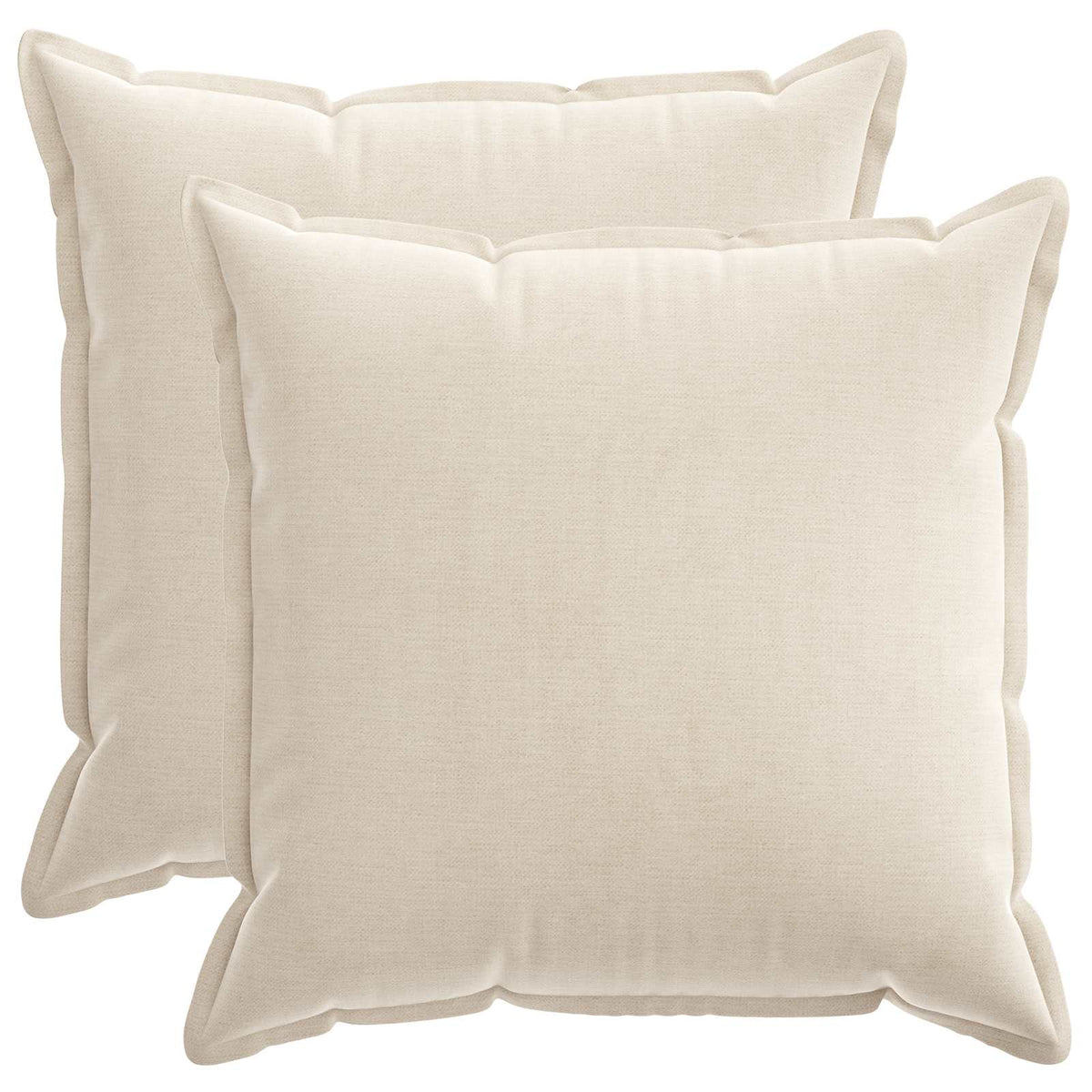 Kussensloop 2 st HOUTEN Crèmekleurig 80 x 80 cm Chenille Stof