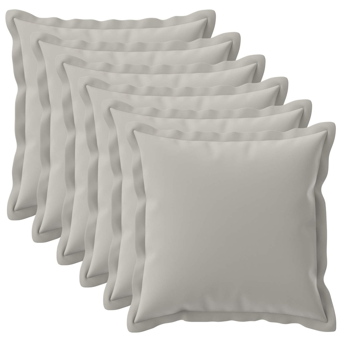 Kussensloop 6 st HOUTEN Grijs 80 x 80 cm Polyester