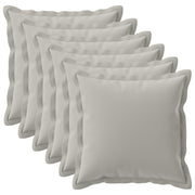 Kussensloop 6 st grijs 80x80 cm polyester