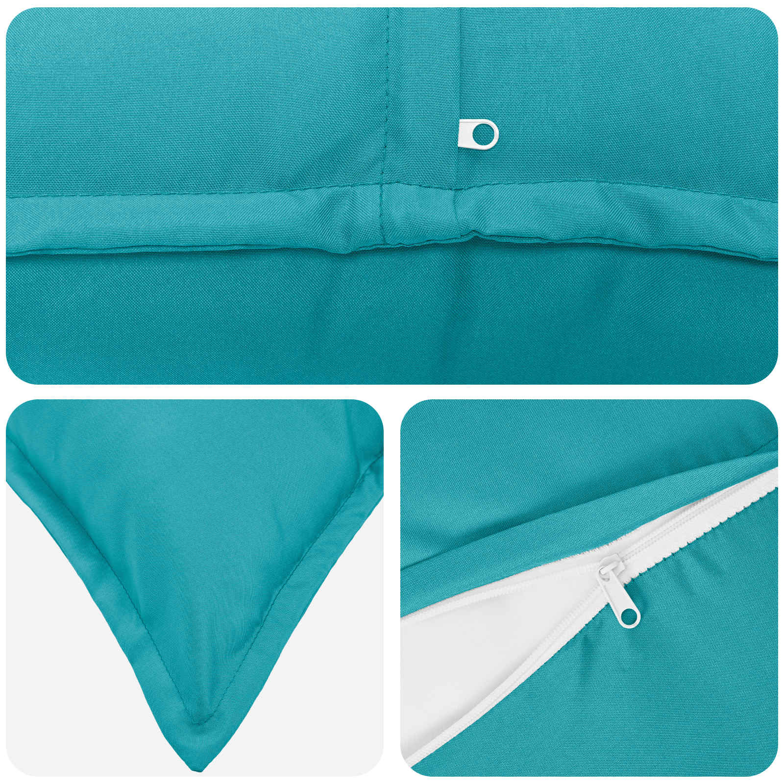 Kussensloop 6 st HOUTEN Turquoise 80 x 80 cm Polyester