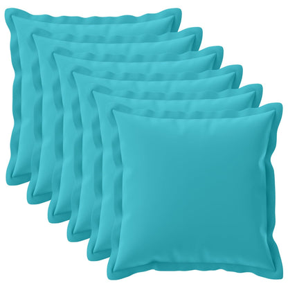Kussensloop 6 st HOUTEN Turquoise 80 x 80 cm Polyester