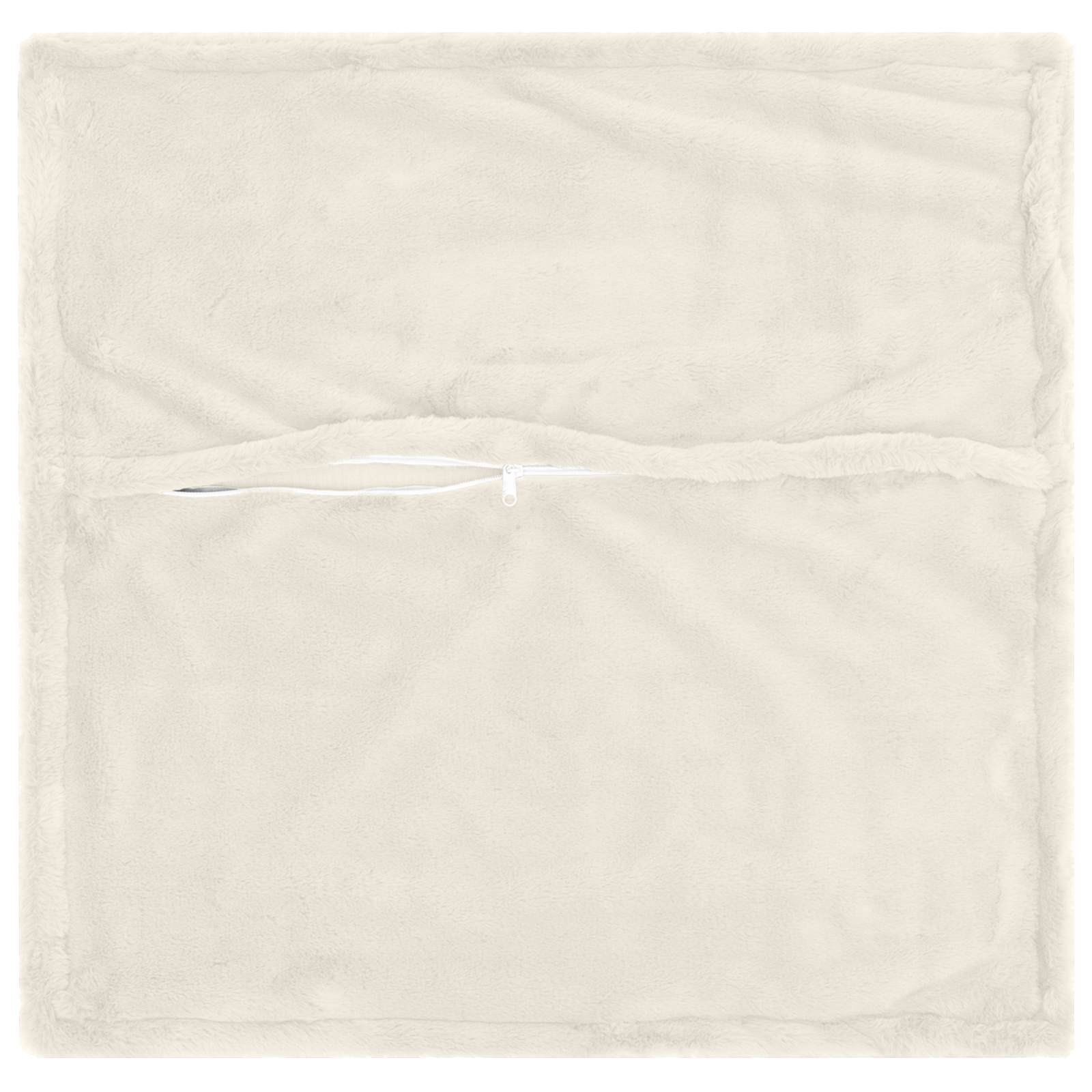 Kussensloop 6 st HOUTEN Wit 80 x 80 cm Nep Konijnenbont