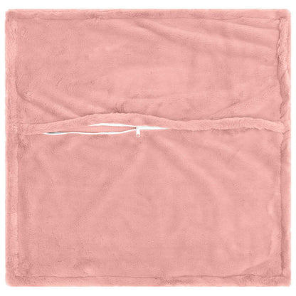 Kussensloop 6 st HOUTEN Roze 80 x 80 cm Nep Konijnenbont