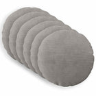 Kussensloop rond 30 cm lichtgrijs corduroy set 6 stuks