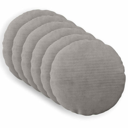 Kussensloop 6 pcs HEERLEN Lichtgrijs Ø 30 cm corduroy