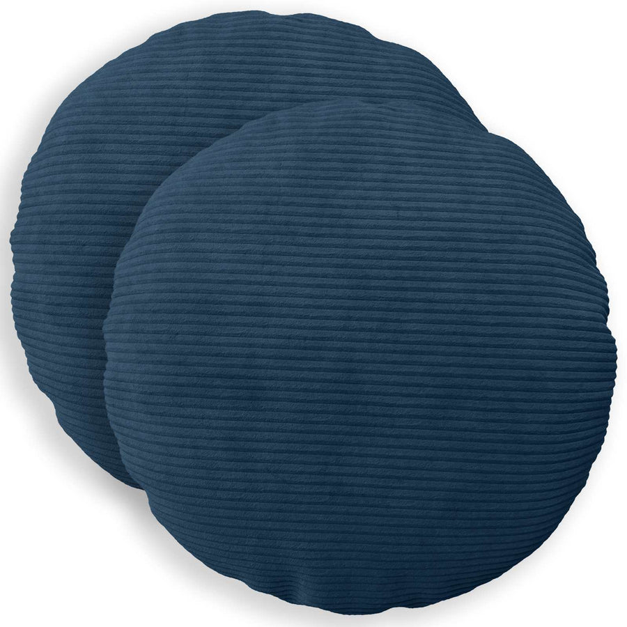 Kussensloop 2 pcs HEERLEN Marineblauw Ø 30 cm corduroy