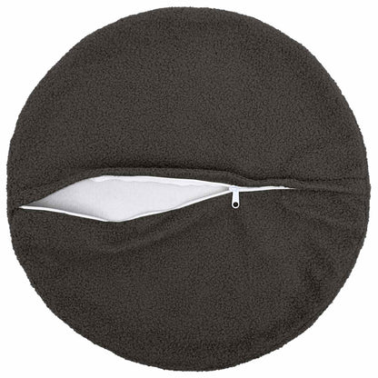 Kussensloop 6 pcs HEERLEN Donkergrijs Ø 30 cm Bouclé