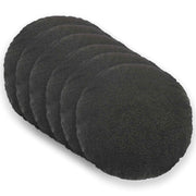 Kussensloop 6 stuks rond 30 cm donkergrijs bouclé