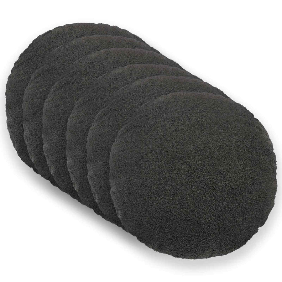 Kussensloop 6 pcs HEERLEN Donkergrijs Ø 30 cm Bouclé