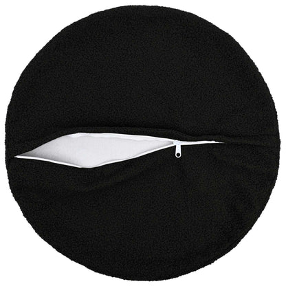 Kussensloop 6 pcs HEERLEN Zwart Ø 30 cm Bouclé