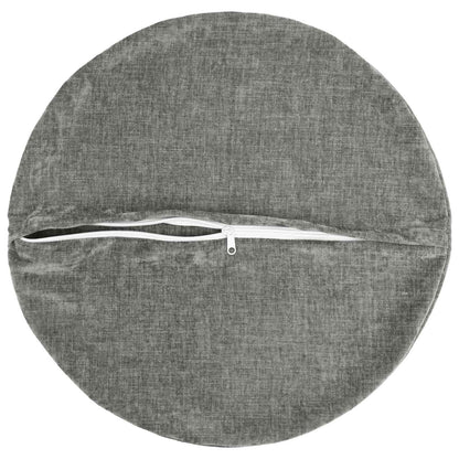 Kussensloop 6 st HEERLEN Donkergrijs Ø 30 cm Chenille Stof