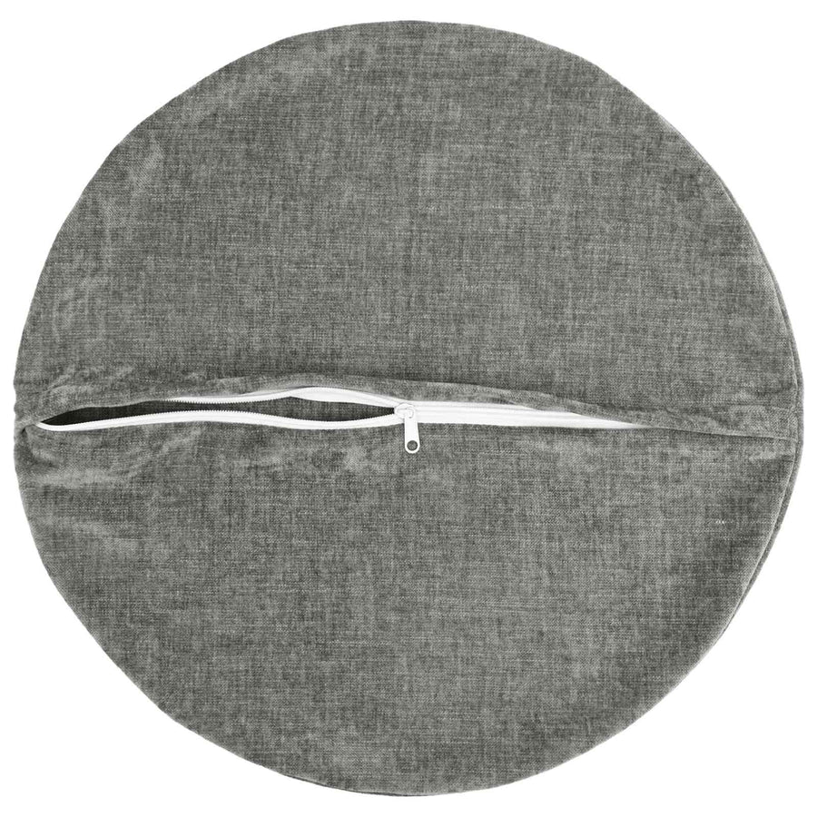 Kussensloop 6 st HEERLEN Donkergrijs Ø 30 cm Chenille Stof