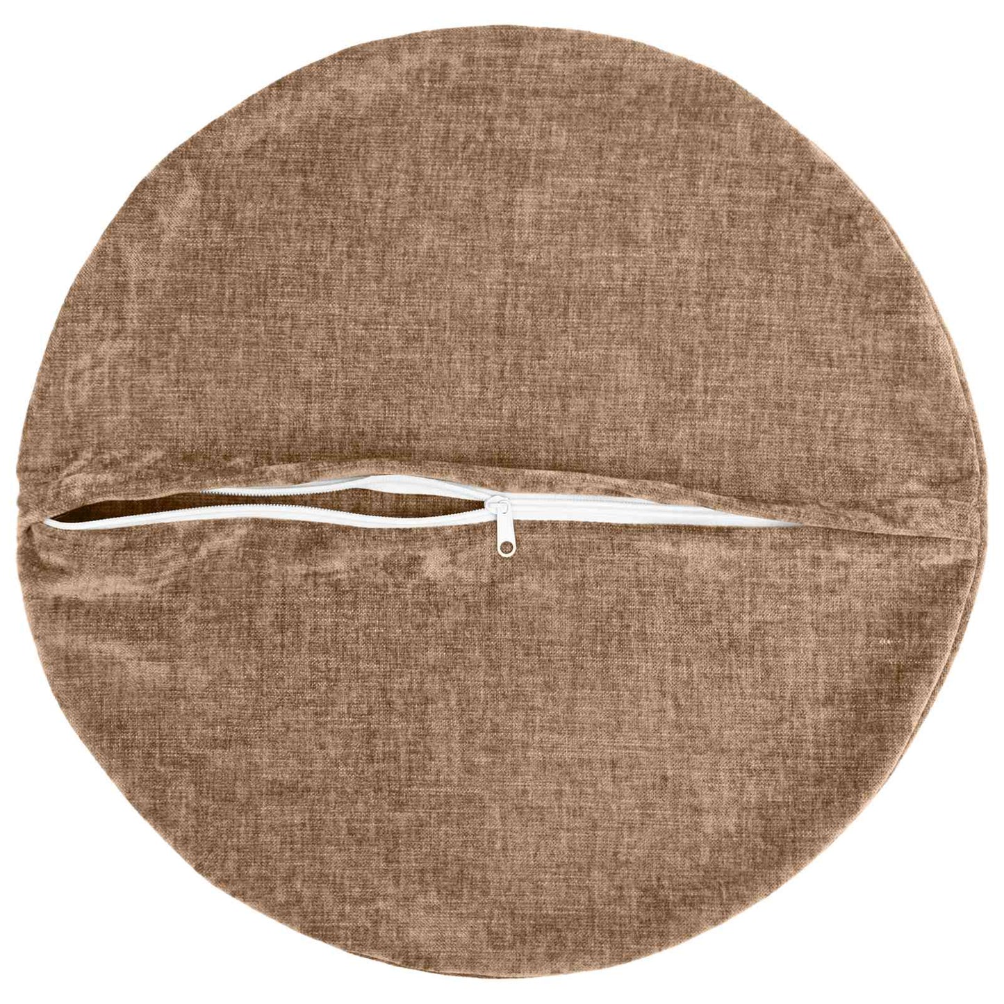 Kussensloop 6 st HEERLEN Bruin Ø 30 cm Chenille Stof