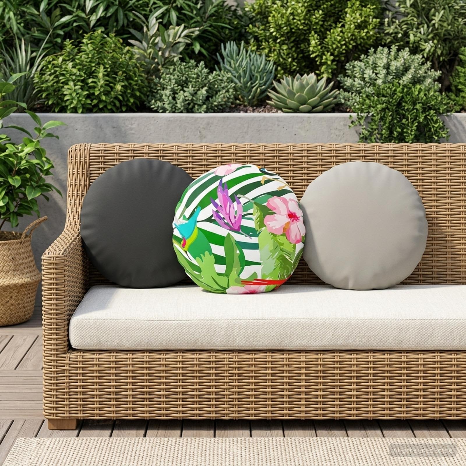 Kussensloop 6 pcs HEERLEN Zwart Ø 30 cm Polyester