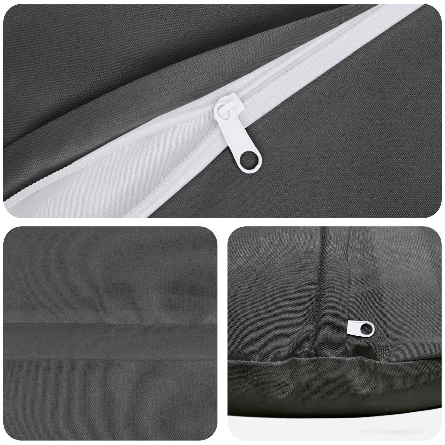 Kussensloop 6 pcs HEERLEN Antraciet Ø 30 cm Polyester