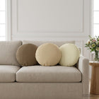 Kussensloop rond 6 st taupe Ø 40 cm polyester