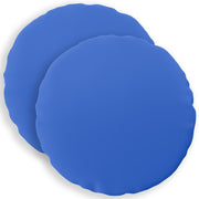 Kussensloop rond 30 cm polyester koninklijk blauw 2 stuks