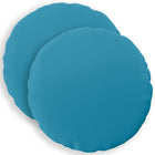 Kussensloop rond 30 cm lichtblauw polyester (2 stuks)