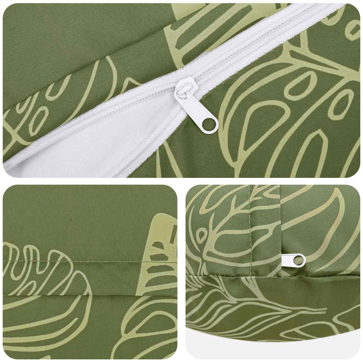Kussensloop 6 pcs HEERLEN Bladontwerp Ø 30 cm Polyester
