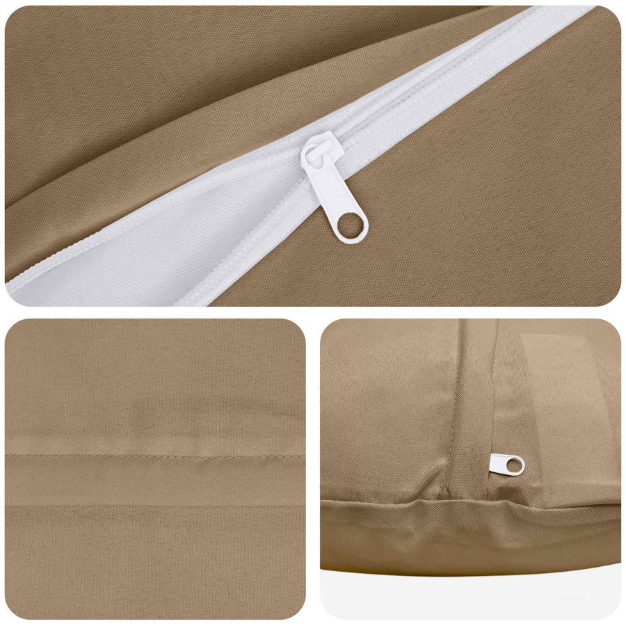 Kussensloop 2 st HEERLEN Taupe Ø 30 cm Polyester