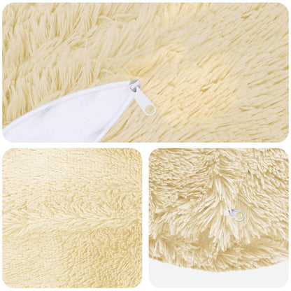 Kussensloop 2 pcs HEERLEN Crèmekleurig Ø 30 cm PV Fleece