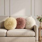 Kussen set rond 6 stuks 60 cm wit PV fleece
