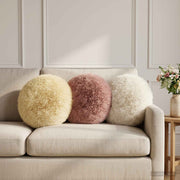 Kussen set rond 6 stuks 60 cm wit PV fleece