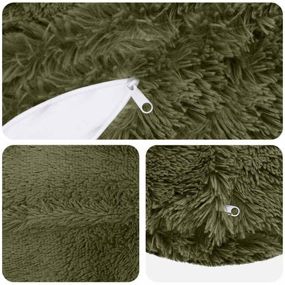 Kussensloop 2 pcs HEERLEN Groen Ø 30 cm PV Fleece