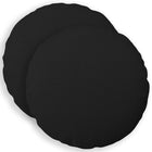 Kussensloop rond 40 cm zwart set van 2