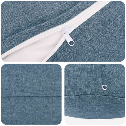 Kussensloop 6 st HEERLEN Jeans Blauw Ø 40 cm Stof