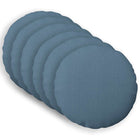 Kussensloop rond jeansblauw 40 cm set van 6