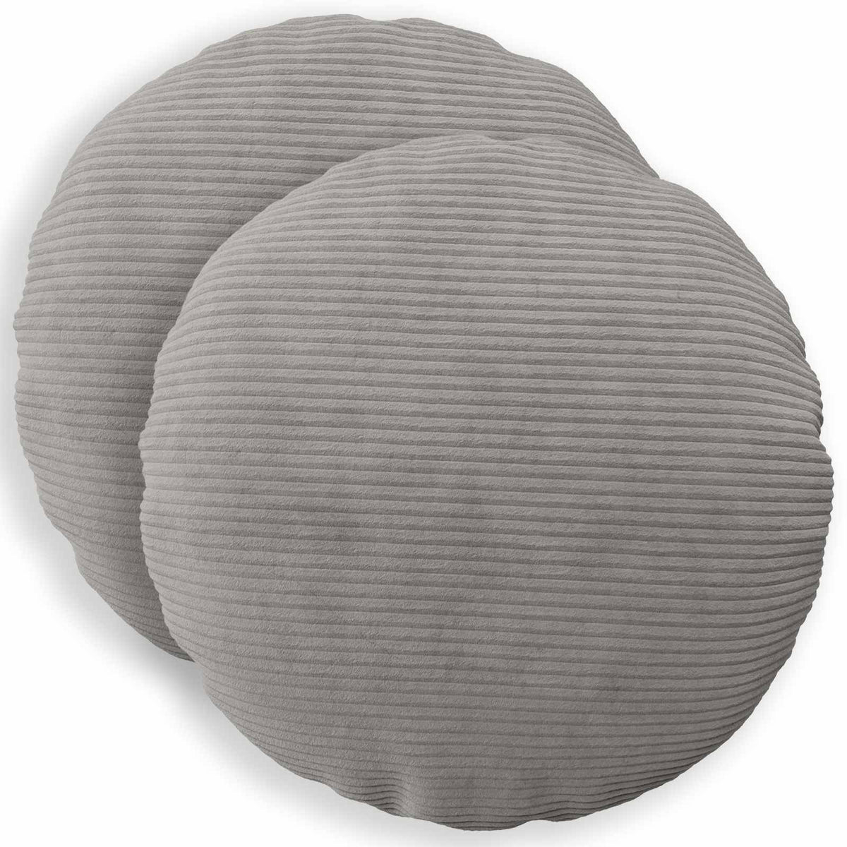 Kussensloop 2 pcs HEERLEN Lichtgrijs Ø 40 cm corduroy