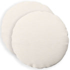 Kussensloop rond 40 cm crèmekleurig corduroy 2 stuks