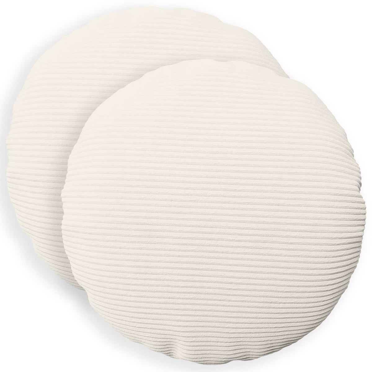 Kussensloop 2 pcs HEERLEN Crèmekleurig Ø 40 cm corduroy