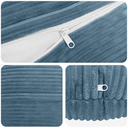 Kussensloop 2 pcs HEERLEN Blauw Ø 40 cm corduroy