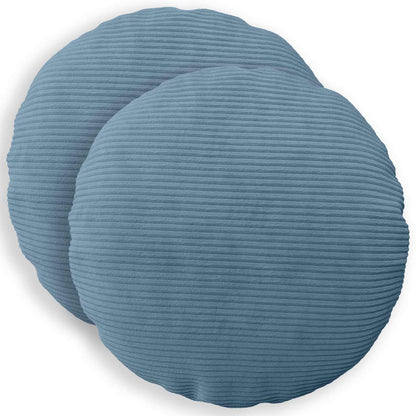Kussensloop 2 pcs HEERLEN Blauw Ø 40 cm corduroy