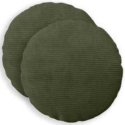Kussensloop rond 40 cm groen corduroy (2 stuks)