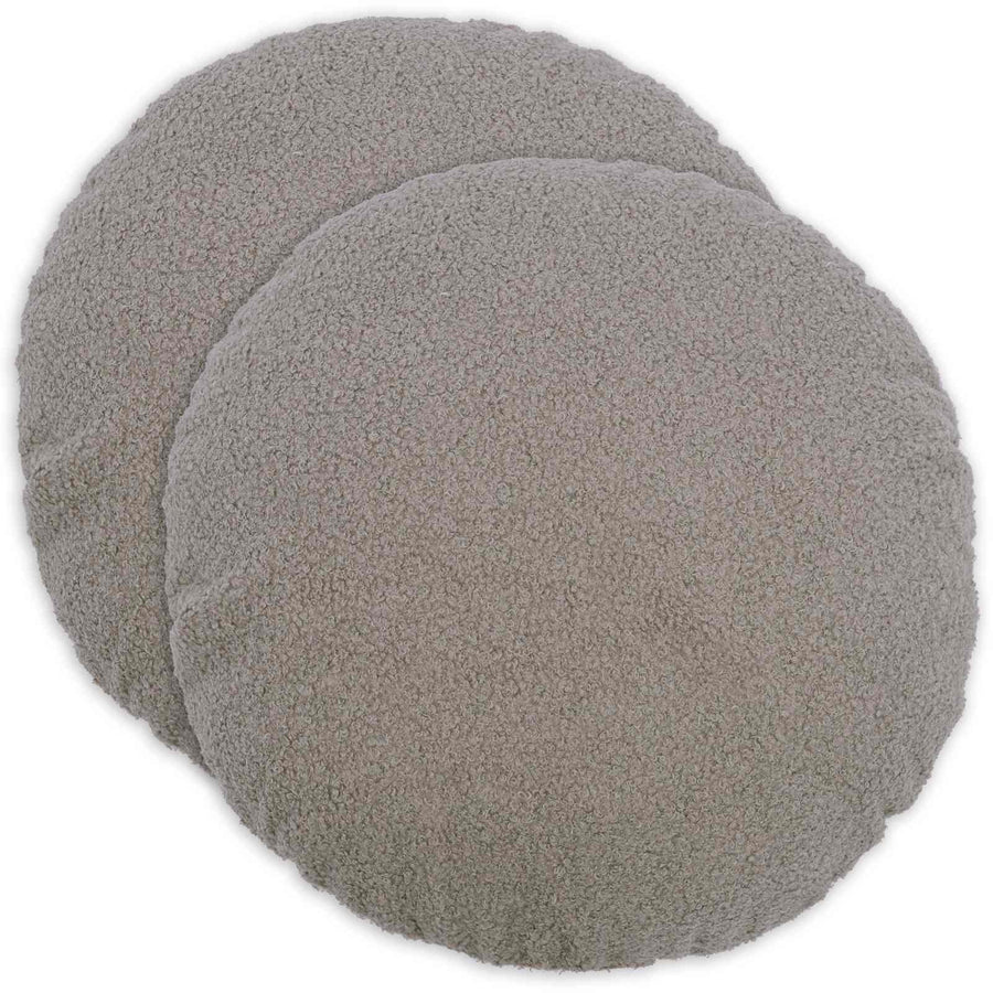 Kussensloop 2 pcs HEERLEN Lichtgrijs Ø 40 cm Bouclé
