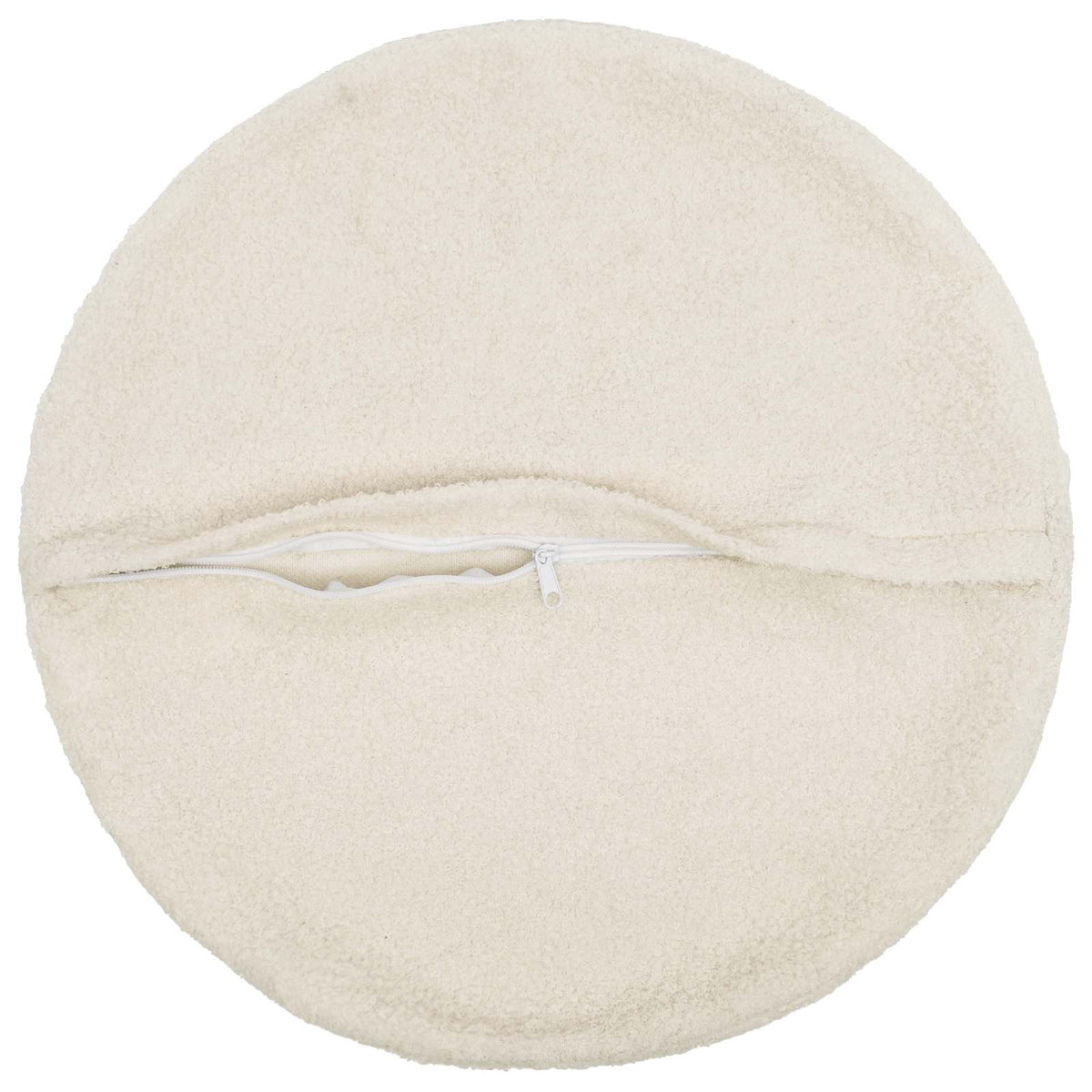 Kussensloop 2 pcs HEERLEN Crèmekleurig Ø 40 cm Bouclé