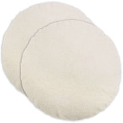 Kussensloop rond 40 cm bouclé crèmekleurig 2 stuks