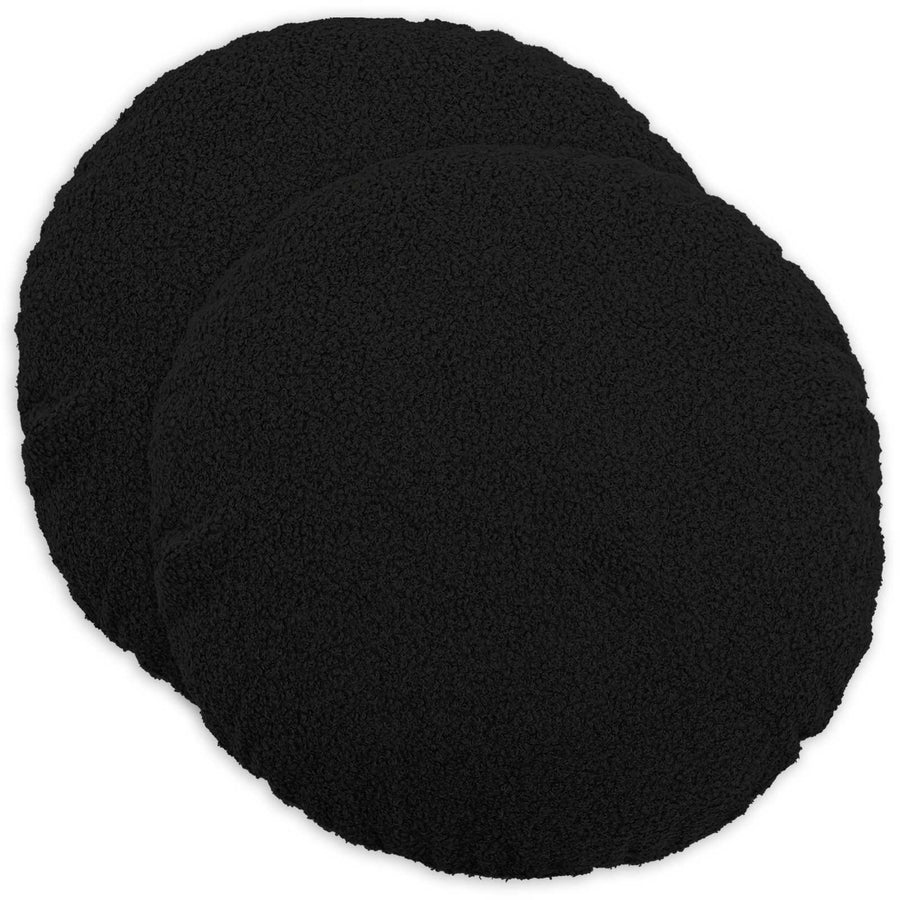 Kussensloop 2 pcs HEERLEN Zwart Ø 40 cm Bouclé