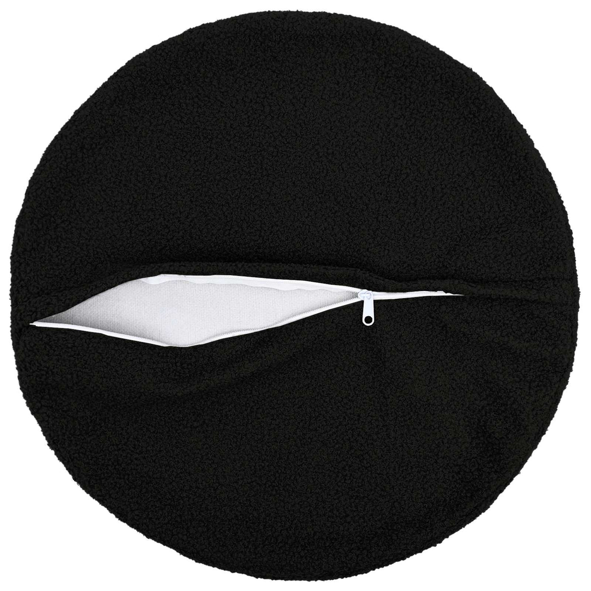 Kussensloop 6 pcs HEERLEN Zwart Ø 40 cm Bouclé