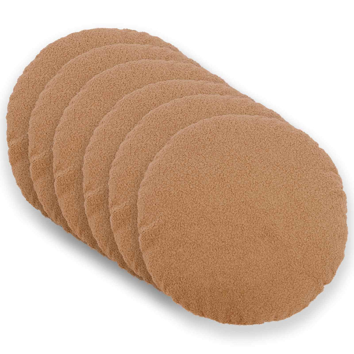 Kussensloop 6 pcs HEERLEN Beige Ø 40 cm Bouclé