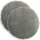 Kussensloop 2 st donkergrijs Ø 40 cm chenille