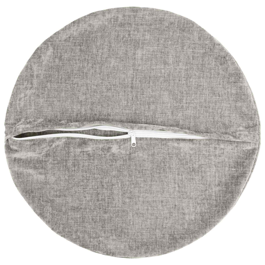 Kussensloop 6 st HEERLEN Lichtgrijs Ø 40 cm Chenille Stof