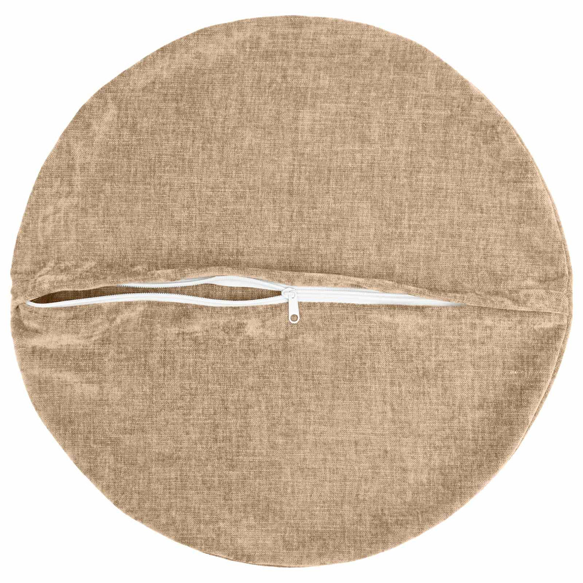 Kussensloop 2 st HEERLEN Taupe Ø 40 cm Chenille Stof