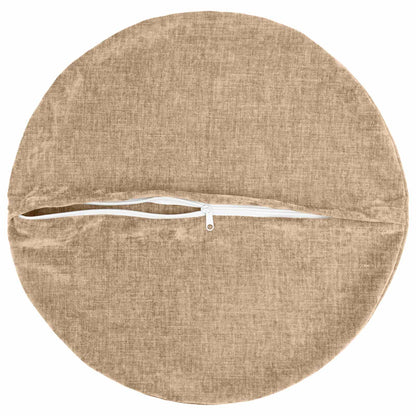 Kussensloop 2 st HEERLEN Taupe Ø 40 cm Chenille Stof