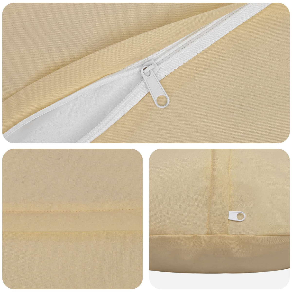 Kussensloop 2 pcs HEERLEN Beige Ø 40 cm Polyester