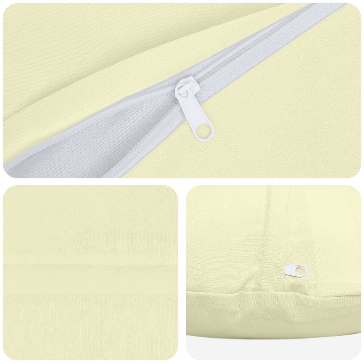 Kussensloop 6 pcs HEERLEN Crèmekleurig Ø 40 cm Polyester